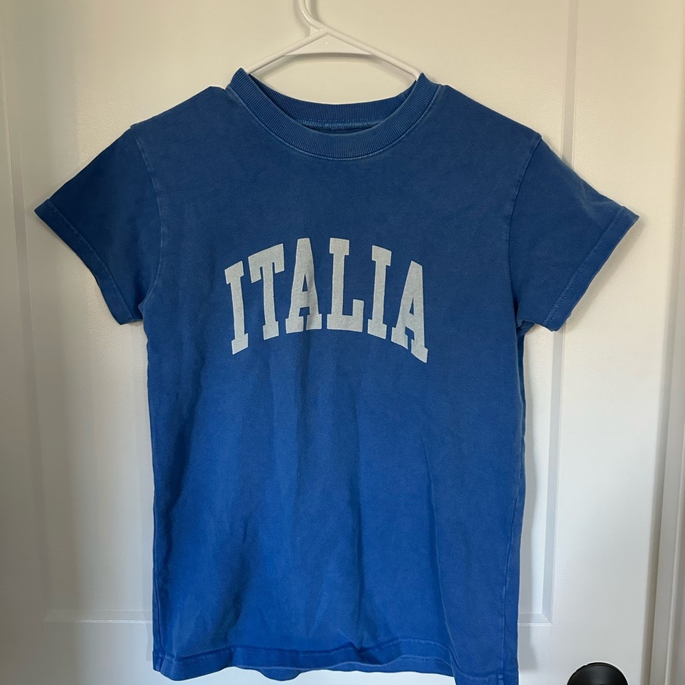 Brandy Melville Royal Blue Italia Tee HEAVYWEIGHT COTTON